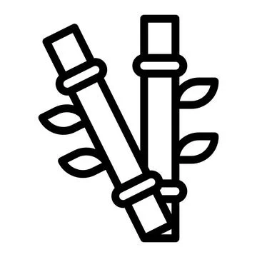 Bamboo illustration vector and logo Icon new year icon perfect. 스톡 일러스트