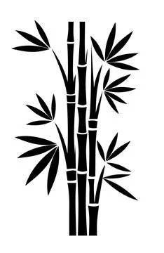 Bamboo in illustrator on white background Ilustración de archivo