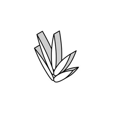 Bamboo leaf isometric icon vector illustration Stock Illustration