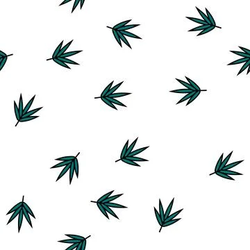 Bamboo leaf vector seamless pattern 스톡 일러스트