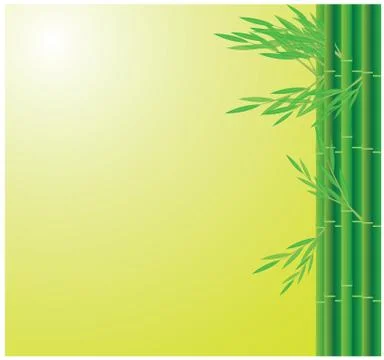Bamboo leave with abstract background Stock Illustration
