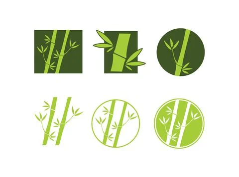 Bamboo logo design ideas Stock Illustration