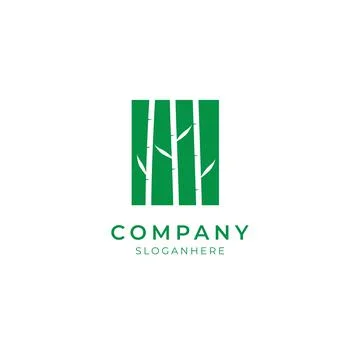 Bamboo logo icon element Stock Illustration