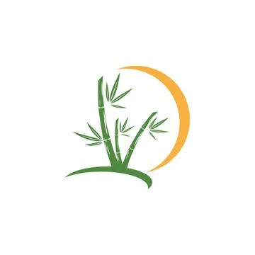 Bamboo Logo Template vector icon illustration design Illustration