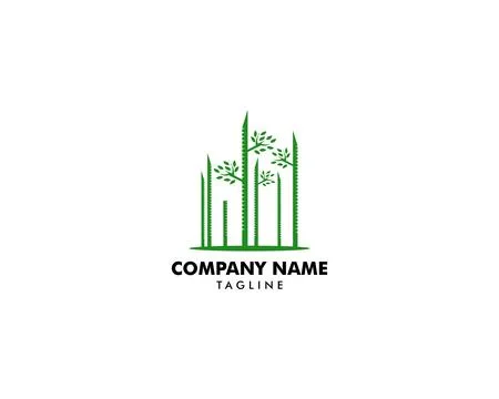 Bamboo Logo Template Vector Icon Illustration Design Stock Illustration
