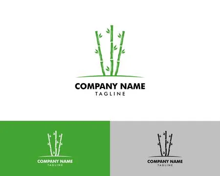Bamboo Logo Template Vector Icon Illustration Design Stock Illustration