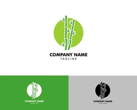 Bamboo Logo Template Vector Icon Illustration Design Stock Illustration