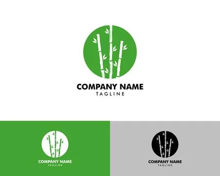 Bamboo Logo Template Vector Icon Illustration Design Stock Illustration