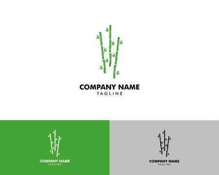 Bamboo Logo Template Vector Icon Illustration Design Stock Illustration