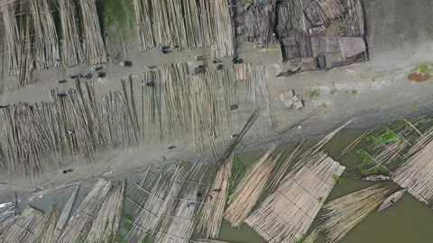 Bamboo market Stock Footage 252162066