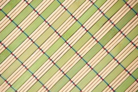 Bamboo mat background. Stock Photos