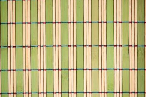 Bamboo mat background. Stock Photos