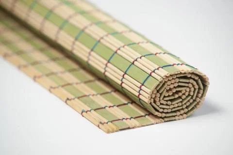 Bamboo mat background. Stock Photos