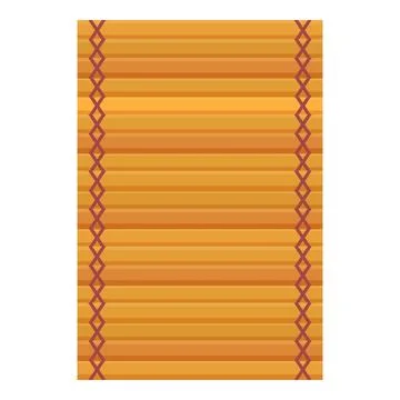 Bamboo mat with brown pattern for sushi serving Stock Illustration