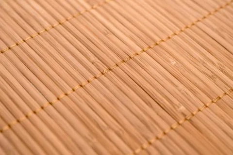 Bamboo mat close up with selective focus Foto stock