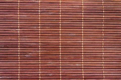 Bamboo mat close-up texture. Stock Photos