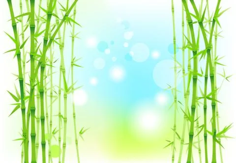 Bamboo nature backdrop Stock Illustration