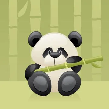 Bamboo panda Stock Illustration