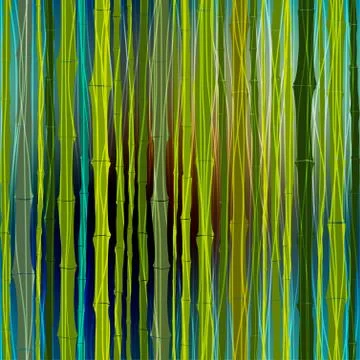 Bamboo pattern on blurred background Illustrazione stock