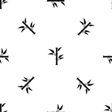 Bamboo pattern seamless black Illustrazione stock