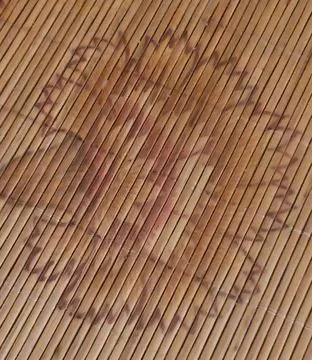 Bamboo placemat texture with ethnic pattern close up Stock Photos