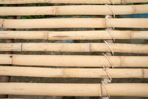 Bamboo planks arranged in parallel 库存照片