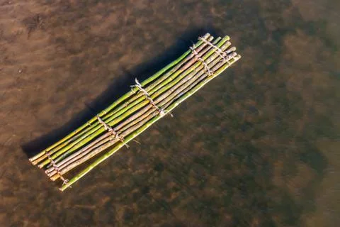 Bamboo raft Stock Photos