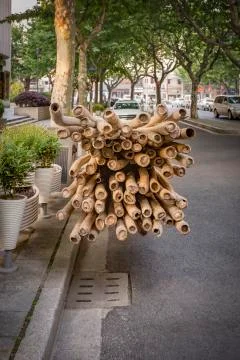 Bamboo scaffold Stock Photos
