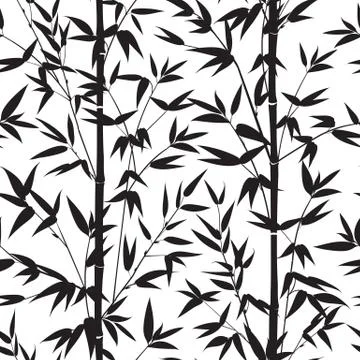 Bamboo seamless pattern Illustrazione stock