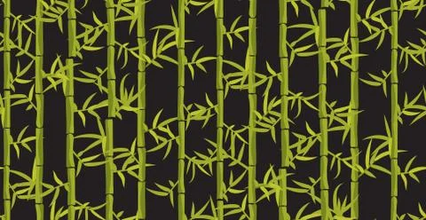 Bamboo seamless vertical pattern 스톡 일러스트