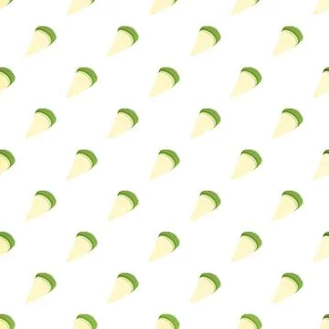 Bamboo shoot vegetables arranging in a seamless pattern Illustrazione stock