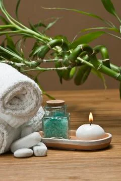 Bamboo in the spa. Stock Photos