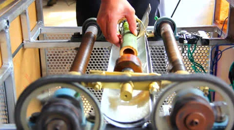 Bamboo splitters machine Video stock 25208264
