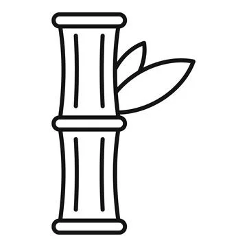 Bamboo stalk icon representing nature and zen concepts Stock Illustration