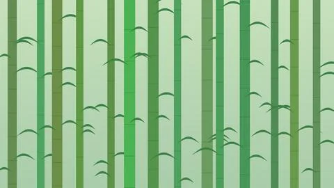Bamboo stalks pattern with green gradient and light reflections on plain ba.. Stock Illustration