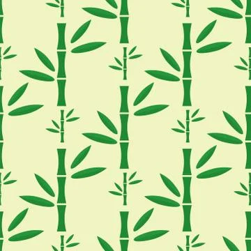 Bamboo stem seamless pattern vector illustration. 스톡 일러스트