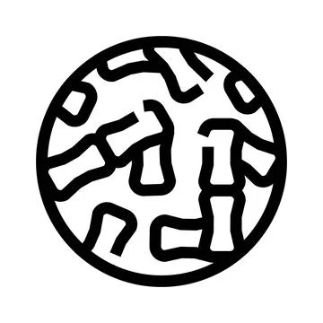 Bamboo stick pattern inside a circle line icon Stock Illustration