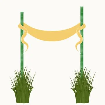 Bamboo sticks Illustrazione stock