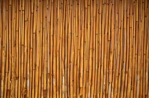 Bamboo surface, wall or floor, texture background. Wall of an Asian, Chinese  Stock-Fotos