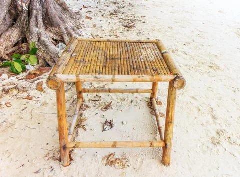Bamboo table Stock Photos