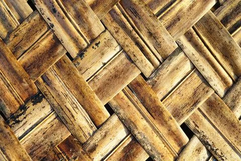 Bamboo texture. Bamboo basketry pattern close up Stock Photos