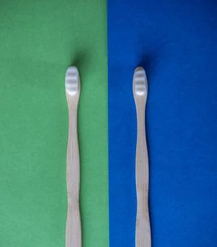 Bamboo toothbrush Foto stock