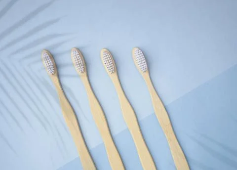 Bamboo toothbrush Foto stock