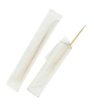 Bamboo toothpick in bag Stock Photos