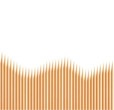 Bamboo toothpicks backgrounds, textures. Bamboo toothpicks isolated on white Stock Illustration
