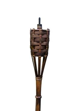 Bamboo torch lamp Stock Photos