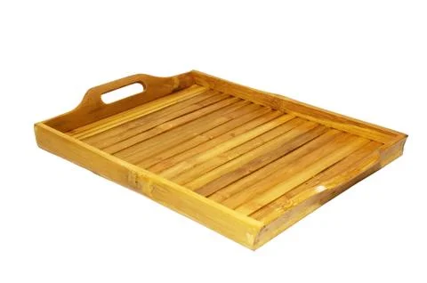 Bamboo tray Stock Photos