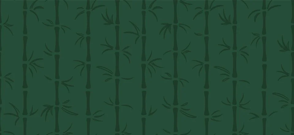 Bamboo trees botanical seamless pattern Illustrazione stock