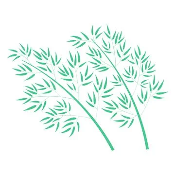 Bamboo trees illustration. Stock Illustration