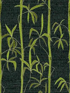 Bamboo trees mosaic pattern Stock Illustration